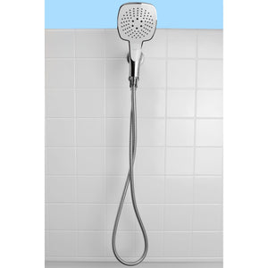 Home Basics Modern Luxury  Handheld 3 Function Shower Massager with 5 FT Hose and Integrated Pause Button, Chrome $12.00 EACH, CASE PACK OF 12