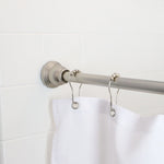 Load image into Gallery viewer, Home Basics Empire 47-72” Adjustable Tension Mounted Straight Steel Shower Curtain Rod, Satin Nickel $12.00 EACH, CASE PACK OF 12