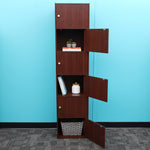 Load image into Gallery viewer, Home Basics 6 Cube Cabinet, Mahogany $80.00 EACH, CASE PACK OF 1
