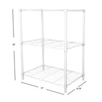 Load image into Gallery viewer, Home Basics 3 Tier Steel Wire Shelf, White $30.00 EACH, CASE PACK OF 4
