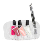 Load image into Gallery viewer, Home Basics Oval Cosmetic Organizer, Clear $2.00 EACH, CASE PACK OF 12