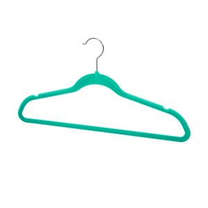 Home Basics 10-Piece Velvet Hanger, Turquoise $4.00 EACH, CASE PACK OF 12