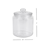 Load image into Gallery viewer, Home Basics Renaissance Collection Small 1 Lt Glass Jar with Easy Grab Knob Handles, Clear $3.00 EACH, CASE PACK OF 6