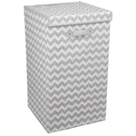 Load image into Gallery viewer, Home Basics Chevron Laundry Hamper,Grey $10 EACH, CASE PACK OF 6