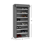 Load image into Gallery viewer, Home Basics 8 Tier Portable Polyester Shoe Closet, Grey $20.00 EACH, CASE PACK OF 5
