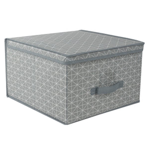 Home Basics Diamond Collection Jumbo Storage Box, Grey $6.00 EACH, CASE PACK OF 12