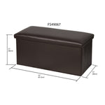Load image into Gallery viewer, Home Basics Faux Leather Storage Ottoman, Brown $25 EACH, CASE PACK OF 4