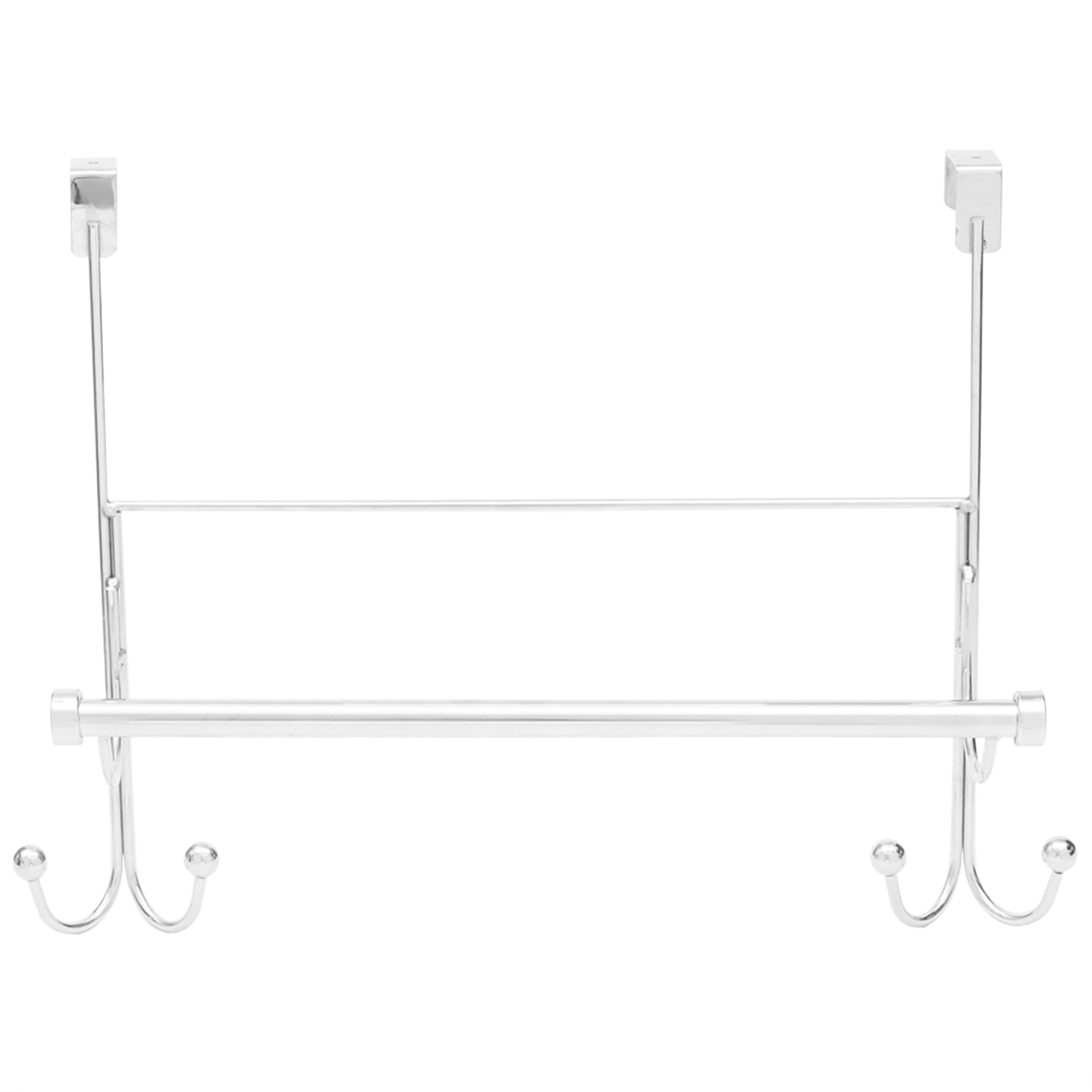 Home Basics Over the Door Hook with Towel Bar, Chrome $10.00 EACH, CASE PACK OF 8