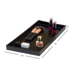 Load image into Gallery viewer, Home Basics Faux Crocodile Plastic Vanity Tray, Black $5 EACH, CASE PACK OF 8