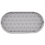 Load image into Gallery viewer, Home Basics Oval Lace Decorative Plastic Vanity Tray with Rounded Feet, Grey $10.00 EACH, CASE PACK OF 12