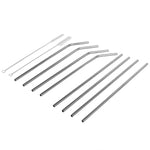 Load image into Gallery viewer, Home Basics 10 Piece Reusable Stainless Steel Drinking Straw Set, Silver $4.00 EACH, CASE PACK OF 24

