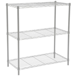 Home Basics 3 Tier Wide Steel Wire Shelf, Grey $30.00 EACH, CASE PACK OF 4