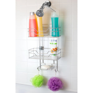 Home Basics 2 Tier Adjustable Shelving Hanging Shower Caddy, Chrome $15.00 EACH, CASE PACK OF 6