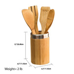 Load image into Gallery viewer, Home Basics 5-Piece Bamboo Kitchen Tool Set, Honey $10.00 EACH, CASE PACK OF 12
