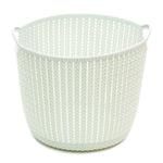 Load image into Gallery viewer, Home Basics Round Medium Crochet Plastic Basket - Assorted Colors
