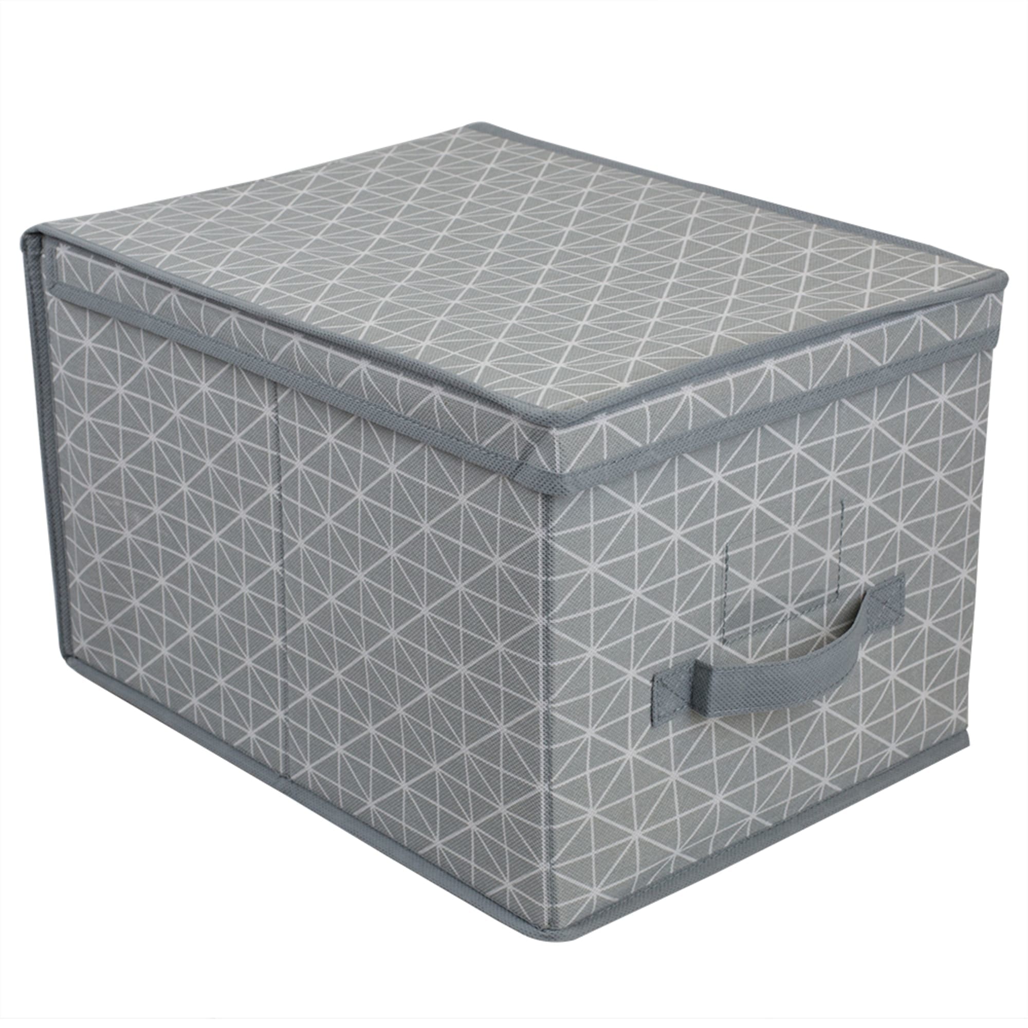 Home Basics Diamond Collection Non-Woven Storage Box, Grey $5.00 EACH, CASE PACK OF 12