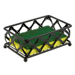 Load image into Gallery viewer, Home Basics Lattice Collection Freestanding Sponge Holder for Kitchen Sink, Black $3.00 EACH, CASE PACK OF 12