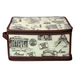 Load image into Gallery viewer, Home Basics Cities Medium Zippered Plastic Storage Box, Brown $5.00 EACH, CASE PACK OF 12

