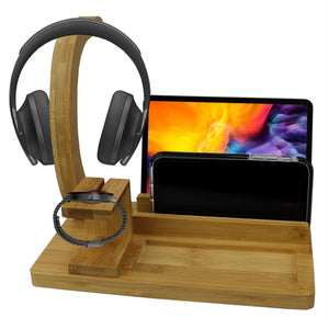 Home Basics Bamboo Headphone Station, Natural $10.00 EACH, CASE PACK OF 6