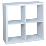Load image into Gallery viewer, Home Basics 4 Open Cube Organizing Wood Storage Shelf, White $80.00 EACH, CASE PACK OF 1