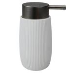 Load image into Gallery viewer, Home Basics 10 Oz. Ribbed Plastic Countertop Soap Dispenser, White $5 EACH, CASE PACK OF 12