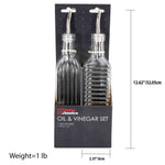 Load image into Gallery viewer, Home Basics Easy Grip Ribbed Textured Glass Oil and Vinegar, (Set of 2), Clear $4 EACH, CASE PACK OF 6