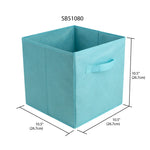 Load image into Gallery viewer, Home Basics Collapsible and Foldable Non-Woven Storage Cube, Turquoise $3.00 EACH, CASE PACK OF 12
