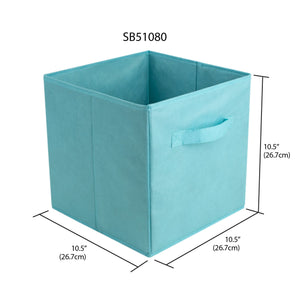 Home Basics Collapsible and Foldable Non-Woven Storage Cube, Turquoise $3.00 EACH, CASE PACK OF 12
