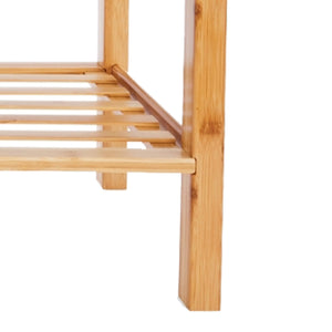 Home Basics Bamboo Cushion Top Bench with Bottom Shelf Shoe Rack, Natural $40 EACH, CASE PACK OF 1