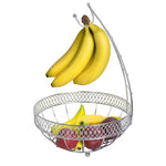 Load image into Gallery viewer, Home Basics Infinity Collection Fruit Basket with Banana Tree, Chrome $6 EACH, CASE PACK OF 6