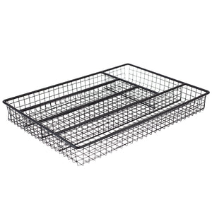 Home Basics 5 Section Wire Cutlery Tray, Black $6.00 EACH, CASE PACK OF 12