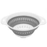 Load image into Gallery viewer, Compact Collapsible Colander &amp; Strainer - Gray/White, Essential Kitchen Silicone Drainer Basket For Pasta, Veggies, Fruits $2.50 EACH, CASE PACK OF 24
