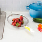 Load image into Gallery viewer, Home Basics Large Finely Netted Mesh Strainer with Non-Slip Rubber Grip Handle - Assorted Colors