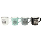 Load image into Gallery viewer, Home Basics Good Things Happen Over Coffee Bone China 12 oz. Novelty Mug - Assorted Colors