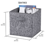Load image into Gallery viewer, Home Basics Damask Collection Non-Woven Storage Box, Grey $3.00 EACH, CASE PACK OF 12
