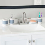 Load image into Gallery viewer, Home Basics 4 Piece Bath Accessory Set With Rubber Grips $10.00 EACH, CASE PACK OF 12
