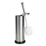 Load image into Gallery viewer, Home Basics Brushed Metal Toilet Brush with Holder $5.00 EACH, CASE PACK OF 12