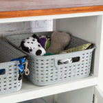 Load image into Gallery viewer, Sterilite Short Weave Basket / Cement $5 EACH, CASE PACK OF 6