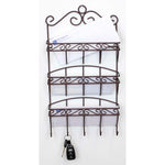 Load image into Gallery viewer, Home Basics Scroll Collection 3 Tier Steel Letter Rack Organizer, Bronze $12.00 EACH, CASE PACK OF 6