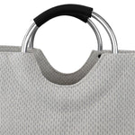 Load image into Gallery viewer, Home Basics Deluxe Service Wash Dry Fold Canvas Laundry Tote with Soft Grip Padded Aluminum Handles, Grey $12 EACH, CASE PACK OF 6
