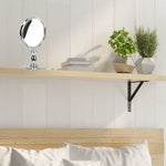 Load image into Gallery viewer, Home Basics Nadia Double Sided Cosmetic Mirror, Chrome $15 EACH, CASE PACK OF 6