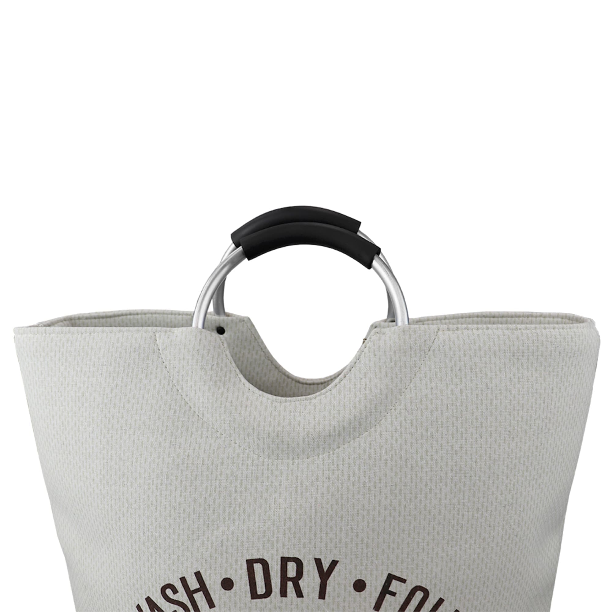 Home Basics Deluxe Service Wash Dry Fold Canvas Laundry Tote with Soft Grip Padded Aluminum Handles, Natural $12 EACH, CASE PACK OF 6