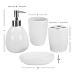 Load image into Gallery viewer, Home Basics 4 Piece Bath Accessory Set, White $10.00 EACH, CASE PACK OF 12