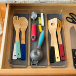 Load image into Gallery viewer, Home Basics 3 Section Plastic Drawer Organizer with Rubber Lined Bottom $8.00 EACH, CASE PACK OF 12