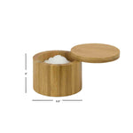 Load image into Gallery viewer, Home Basics Bamboo Salt Box $5.00 EACH, CASE PACK OF 12