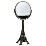 Load image into Gallery viewer, Home Basics Antique French Paris Eiffel Towel Double Sided Cosmetic Mirror, Bronze $15.00 EACH, CASE PACK OF 6
