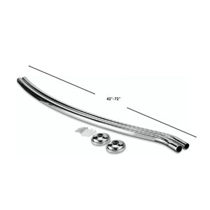 Home Basics Steel Curved Shower Rod, Chrome $15.00 EACH, CASE PACK OF 8
