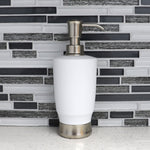 Load image into Gallery viewer, Home Basics Rubberized Plastic Countertop Soap Dispenser, White $5 EACH, CASE PACK OF 12