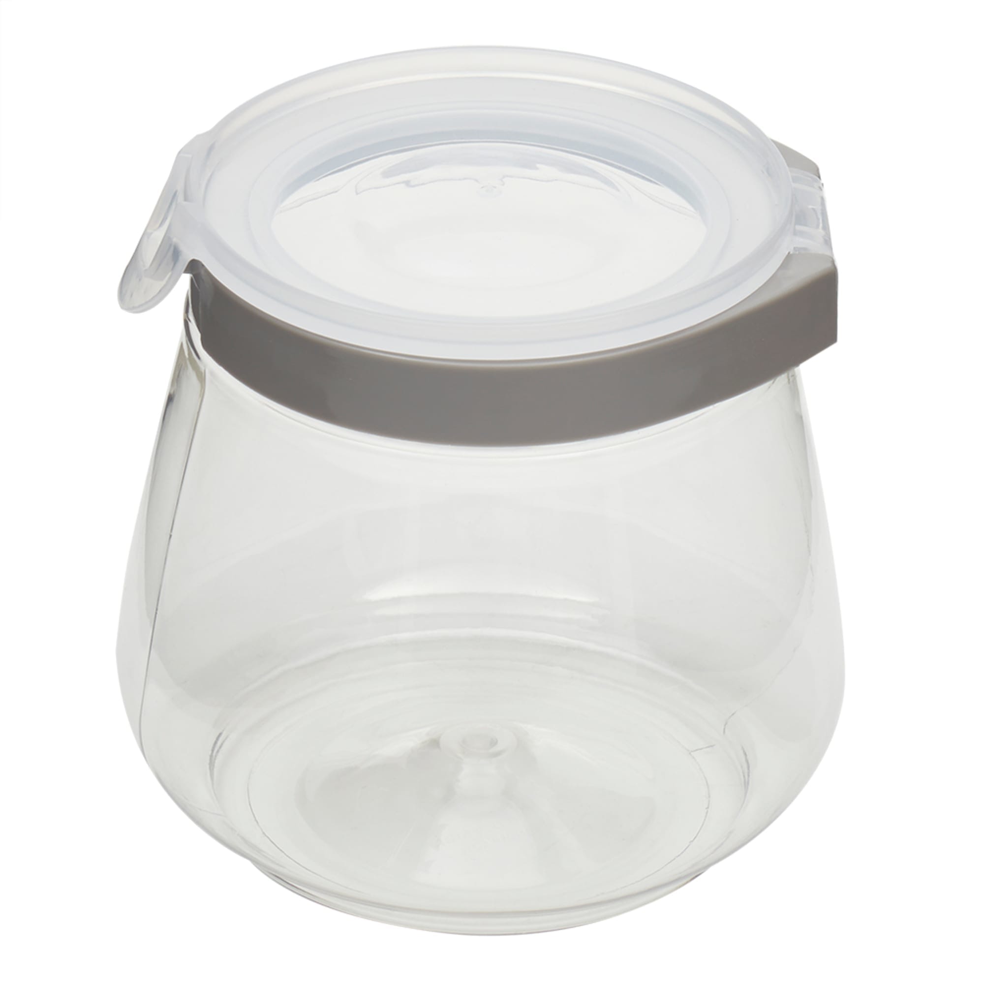 Home Basics 37 oz Plastic Flip Top Container, Clear $4.00 EACH, CASE PACK OF 6