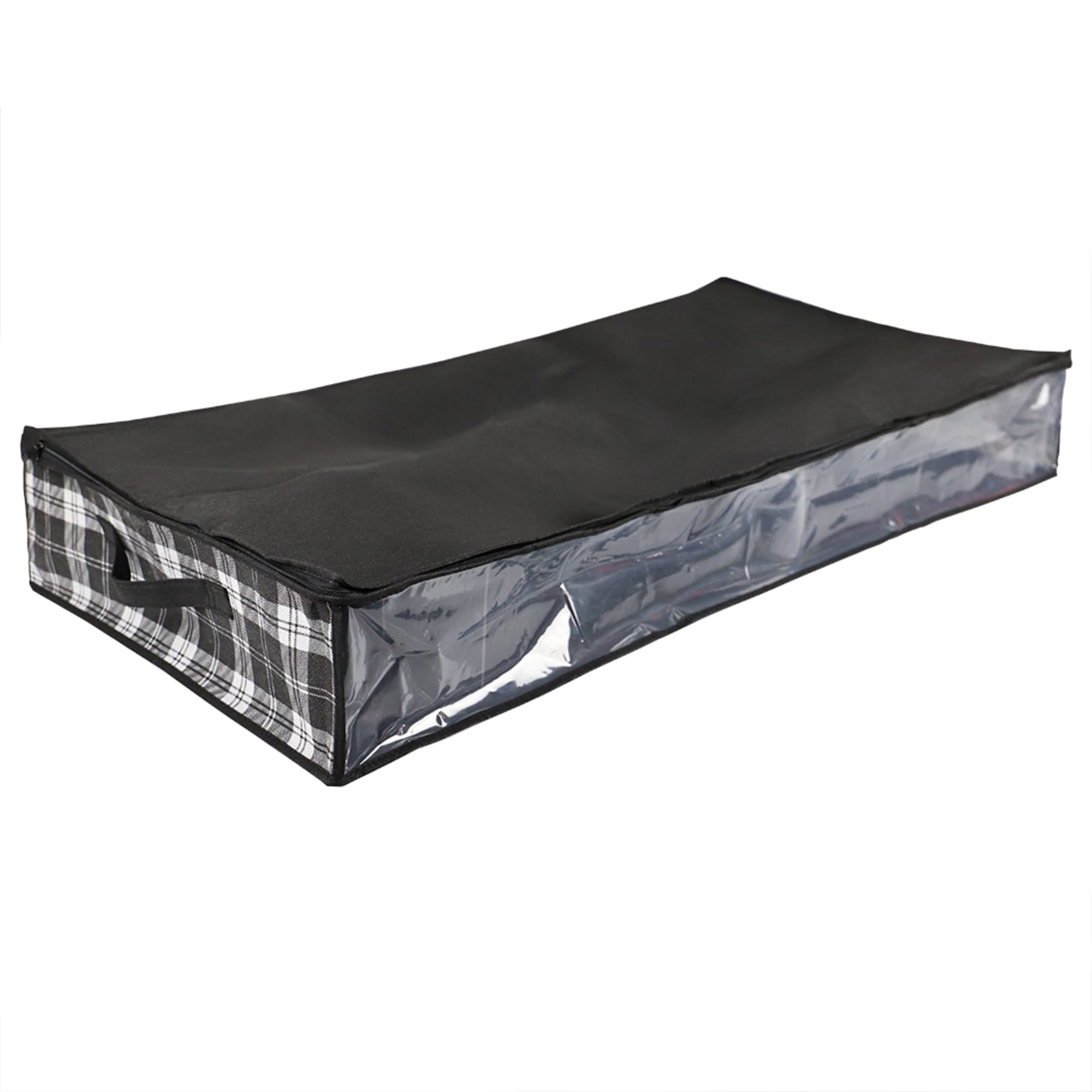 Home Basics Plaid Non-Woven Under the Bed Storage Bag with See-through Front Panel, Black
 $4.00 EACH, CASE PACK OF 12